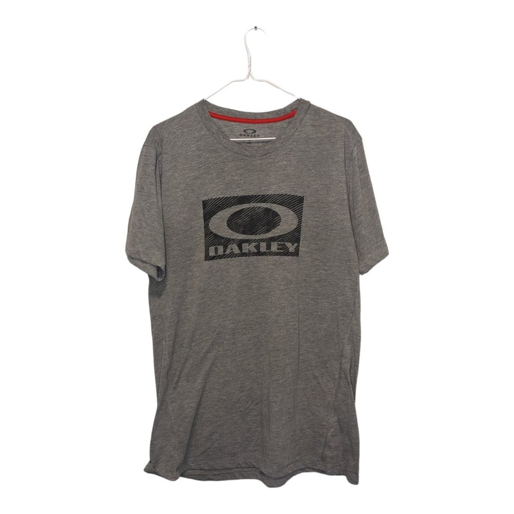 Oakley Men's T-Shirt Gray Black Logo Regular Fit Size M